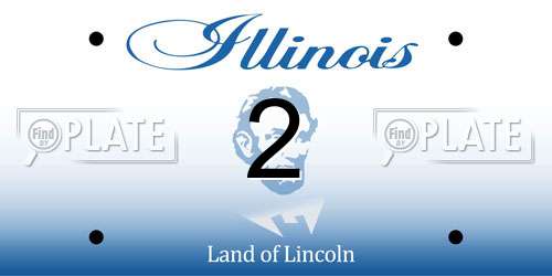 2 Illinois License Plate