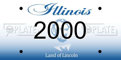 2000 Illinois License Plate