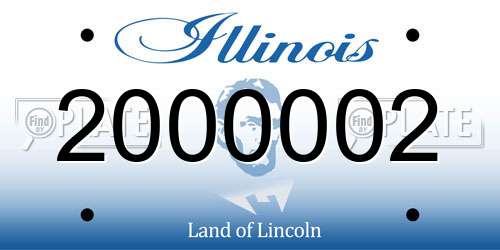 2000002 Illinois License Plate