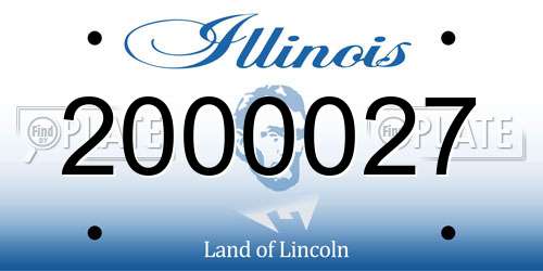 2000027 Illinois License Plate
