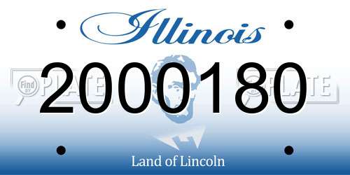2000180 Illinois License Plate