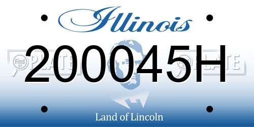 200045H Illinois License Plate