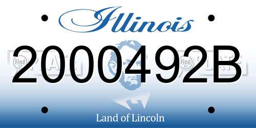 2000492B Illinois License Plate