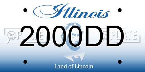 2000DD Illinois License Plate