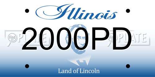 2000PD Illinois License Plate