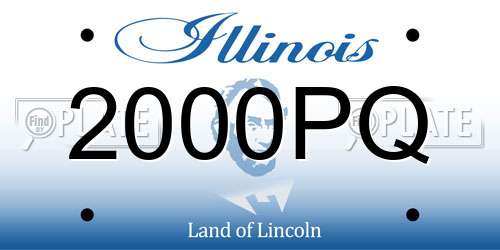 2000PQ Illinois License Plate