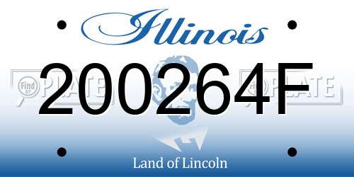 200264F Illinois License Plate