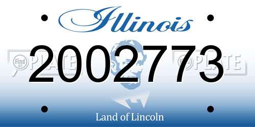 2002773 Illinois License Plate