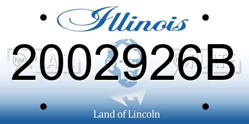 2002926B Illinois License Plate