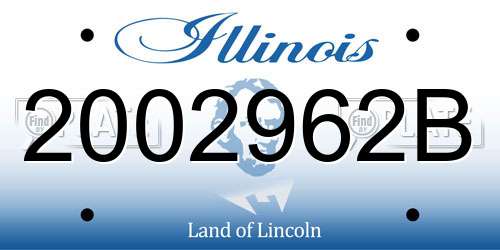 2002962B Illinois License Plate