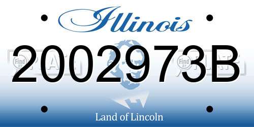 2002973B Illinois License Plate