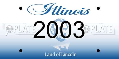 2003 Illinois License Plate