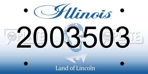 2003503 Illinois License Plate