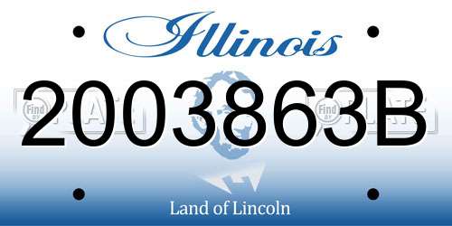 2003863B Illinois License Plate