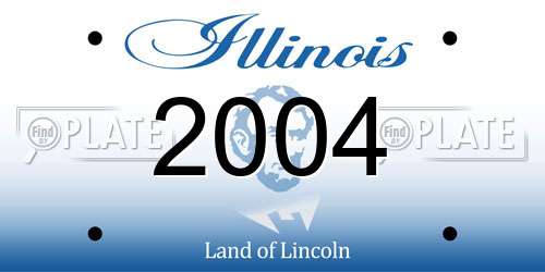 2004 Illinois License Plate