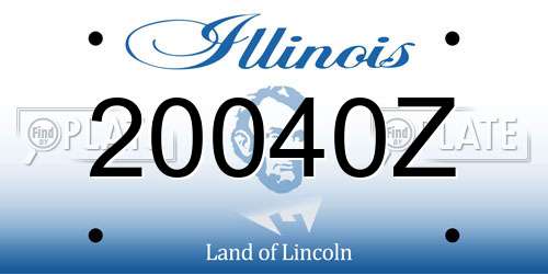 20040Z Illinois License Plate