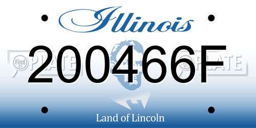 200466F Illinois License Plate