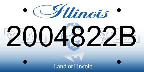 2004822B Illinois License Plate