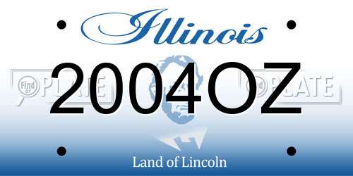 2004OZ Illinois License Plate