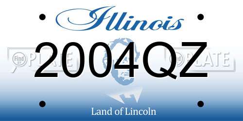 2004QZ Illinois License Plate