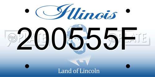 200555F Illinois License Plate