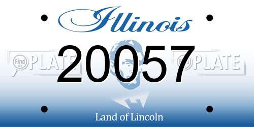 20057 Illinois License Plate