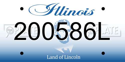 200586L Illinois License Plate