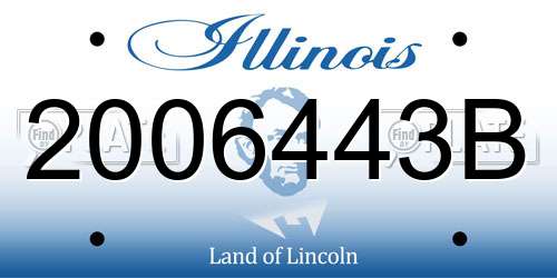 2006443B Illinois License Plate