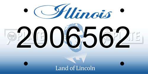2006562 Illinois License Plate