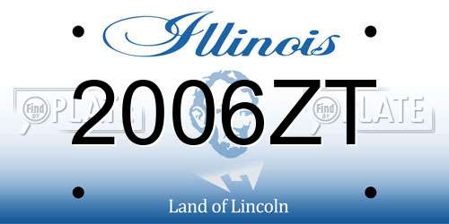 2006ZT Illinois License Plate