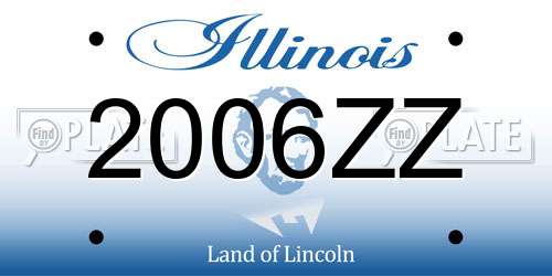 2006ZZ Illinois License Plate