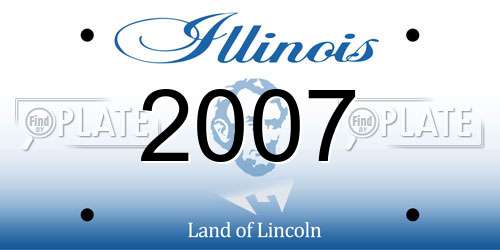2007 Illinois License Plate