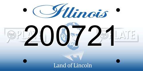 200721 Illinois License Plate