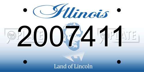 2007411 Illinois License Plate