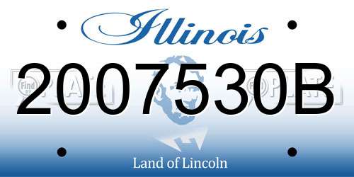 2007530B Illinois License Plate