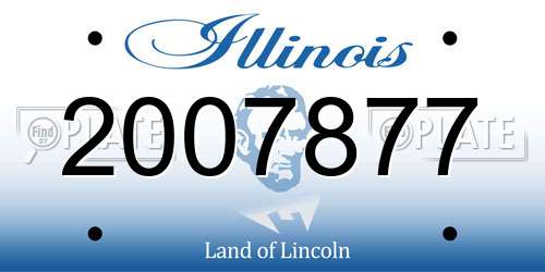 2007877 Illinois License Plate