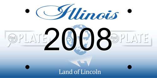 2008 Illinois License Plate