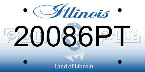 20086PT Illinois License Plate