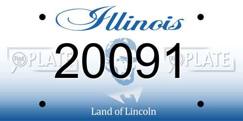 20091 Illinois License Plate