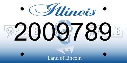 2009789 Illinois License Plate