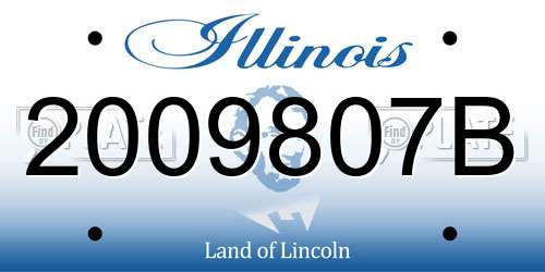 2009807B Illinois License Plate