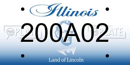 200A02 Illinois License Plate