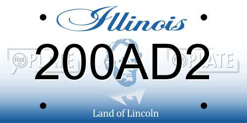 200AD2 Illinois License Plate