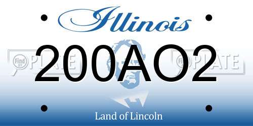 200AO2 Illinois License Plate