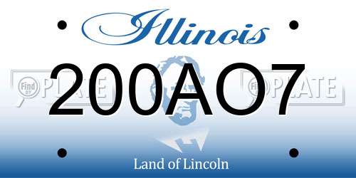 200AO7 Illinois License Plate