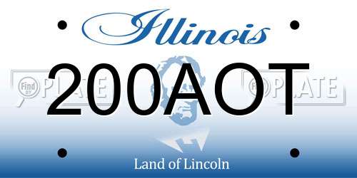 200AOT Illinois License Plate