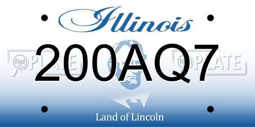 200AQ7 Illinois License Plate