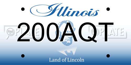 200AQT Illinois License Plate