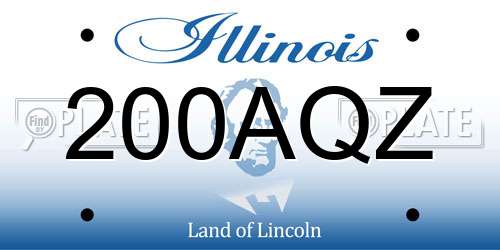200AQZ Illinois License Plate