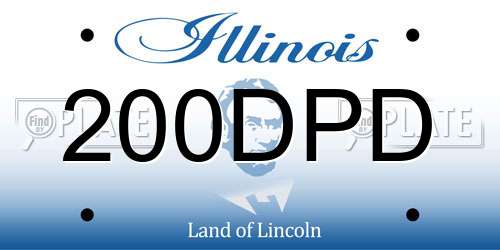 200DPD Illinois License Plate